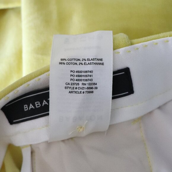 Babaton Aritzia Women's Sz 0 Yellow Atelier Straight Leg Casual Trouser Pants - Picture 13 of 13